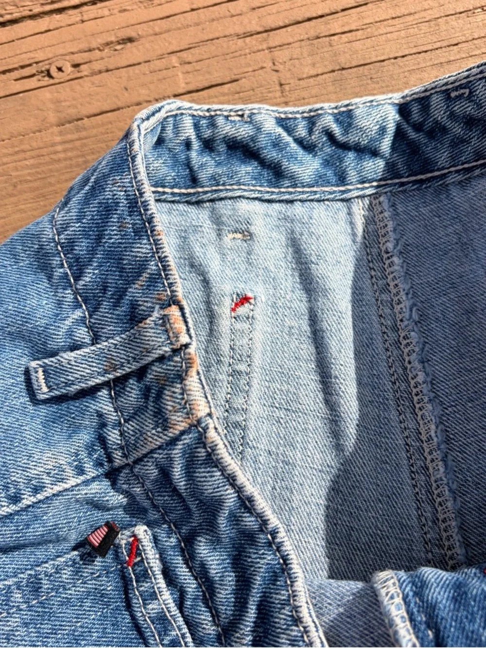 Vintage 2000’s Y2K medium light wash Polo Ralph Lauren mid-rise Jean shorts - Picture 5 of 6